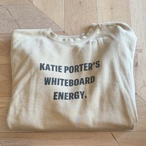 Beige Graphic Sweatshirt M